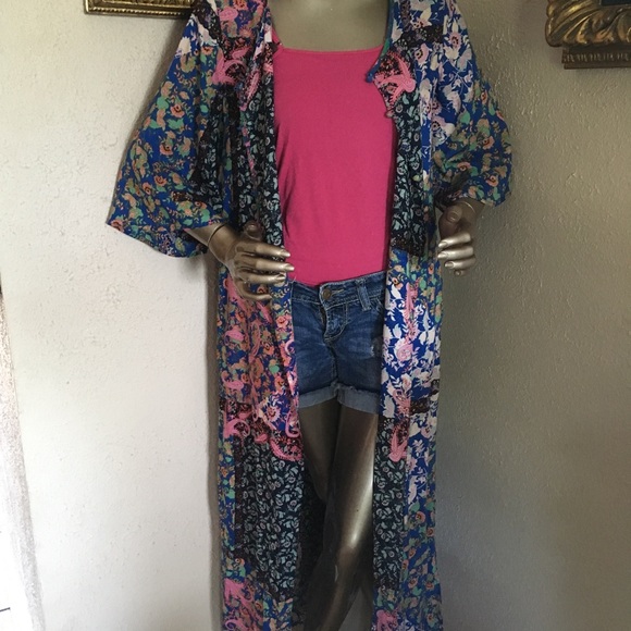 Floral printed kaftan - Picture 4 of 7